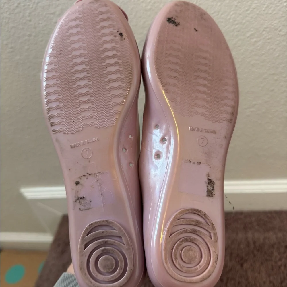 Kate Spade Floral Jelly Ballet Flats Flower Pink Lilac Mauve Size 7 - Picture 6 of 7